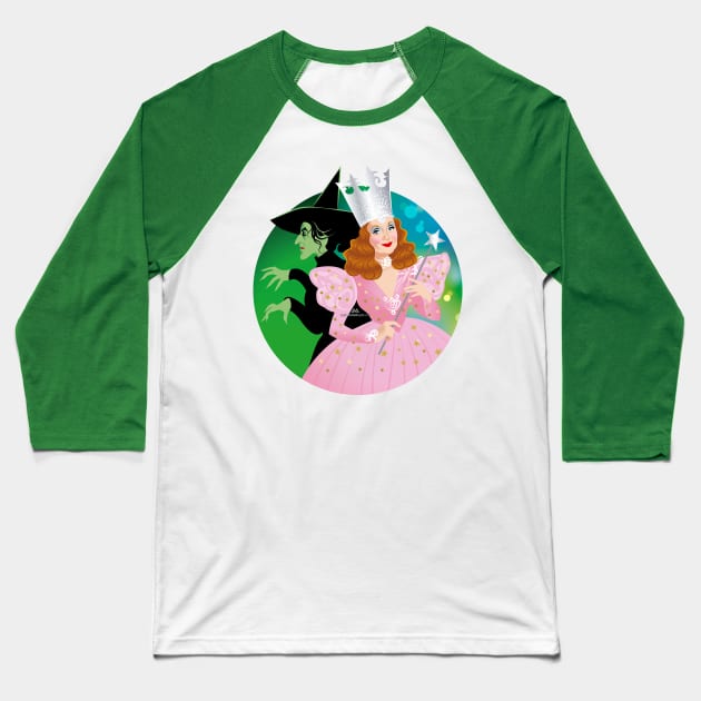 Are you a good witch or a bad witch? Baseball T-Shirt by AlejandroMogolloArt